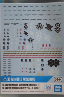 1/144�@���]�ʎ��f�J�[�� �ėp�@4�@�u30 MINUTES MISSIONS�v