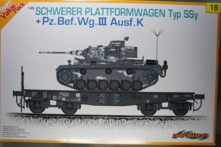 1/35 Schwerer Plattformwagen Typ Ssy+Pz. Bef. Wg.III Ausf.K
