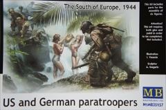 1/35　米国とドイツ空挺部隊、南ヨーロッパ1944　 水浴び中女性2体付