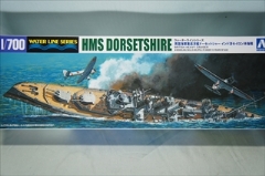 1/700　英国海軍 重巡洋艦 ドーセットシャー インド洋セイロン沖海戦 　「ウォーターライン　限定」